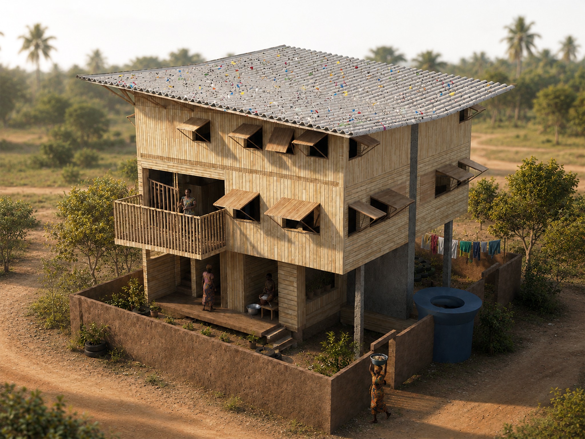 Exterior climate responsive rendering