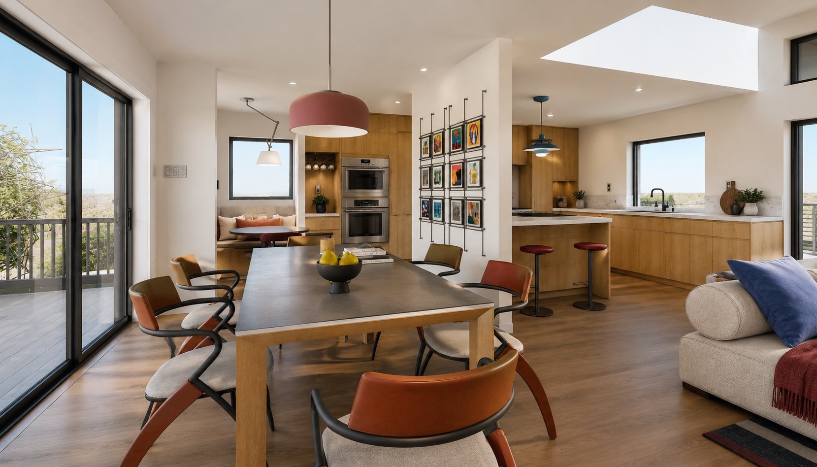 Dining and kitchen interior